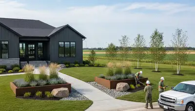 Des Moines, IA landscaping services for lawn care, garden maintenance, and yard cleanup