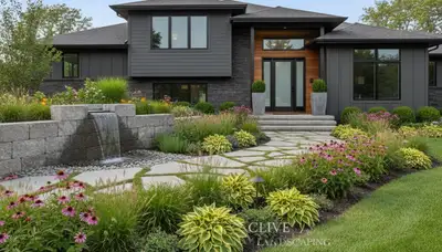 Landscaping crew providing lawn care services in Des Moines, IA