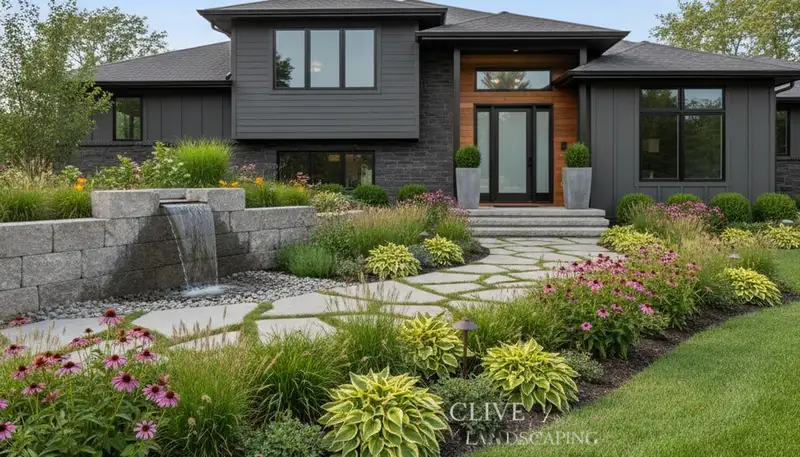 Landscaping crew providing lawn care services in Des Moines, IA
