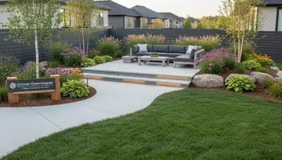 Des Moines, IA landscaping service maintaining a healthy, well-manicured lawn for residential properties