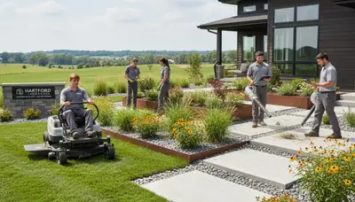 Des Moines, IA landscaping team providing professional lawn care and yard maintenance services