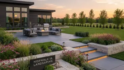 Landscape maintenance service in Des Moines, IA for a professional lawn care business