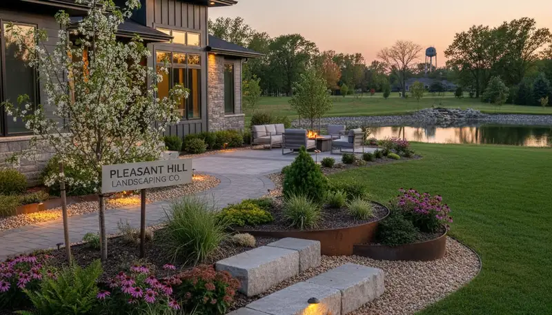Professional landscaping service in Des Moines, IA for lawn care and yard maintenance