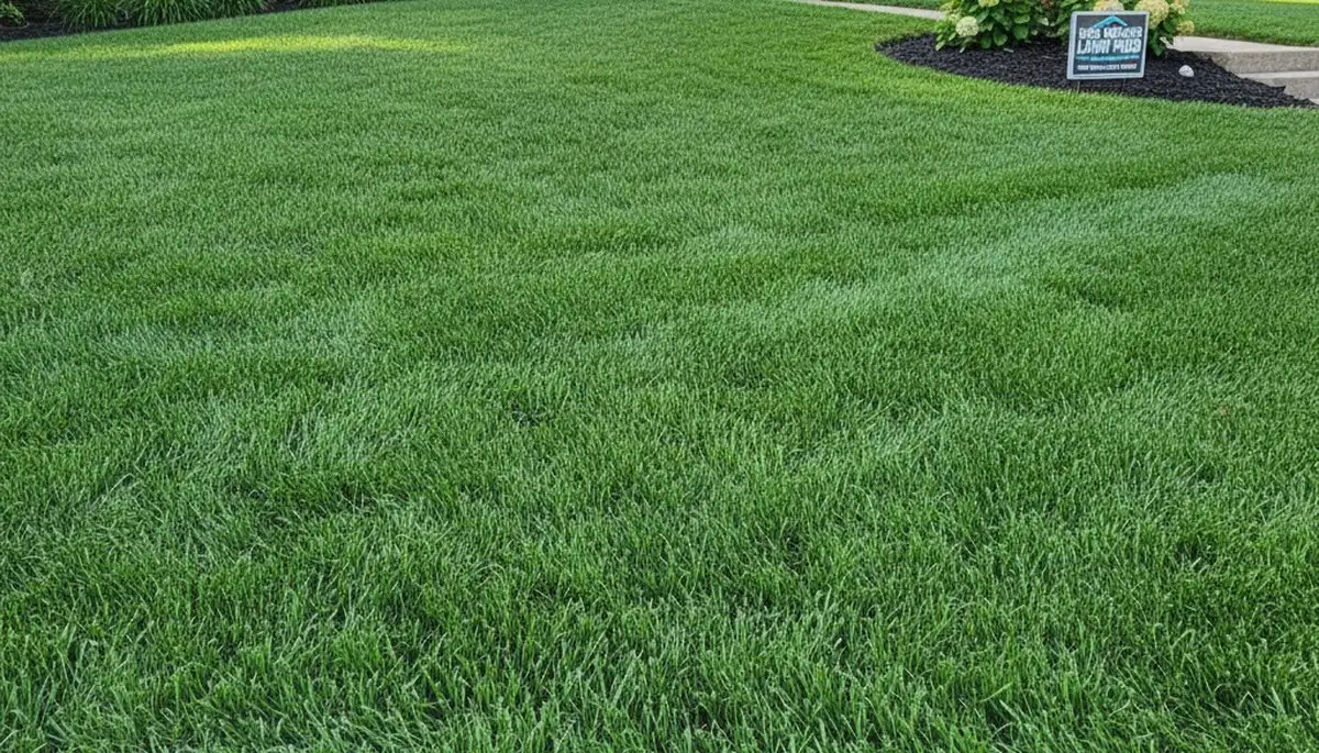 Lush, weed-free residential lawn in Des Moines, IA showing results of professional lawn care service