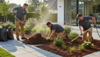 Professional mulch installation and lawn care in Des Moines, IA by Chop Chop Landscaping